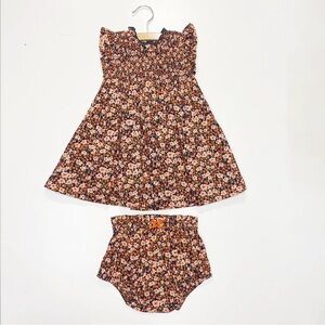 BRAND NEW Pink Chicken New York Floral Baby Dress with cover up